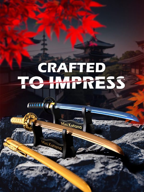 15-inch Gold Dragon Mini Katana Online