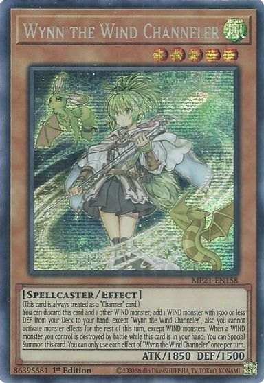 Wynn the Wind Channeler [MP21-EN158] Prismatic Secret Rare Online Hot Sale