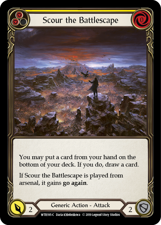 Scour the Battlescape (Yellow) [WTR195-C] Alpha Print Rainbow Foil Online Hot Sale