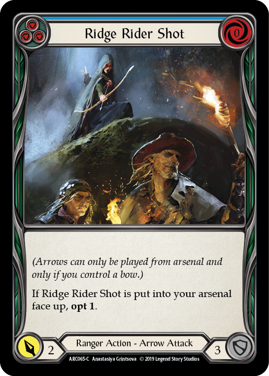 Ridge Rider Shot (Blue) [ARC065-C] 1st Edition Rainbow Foil Fashion