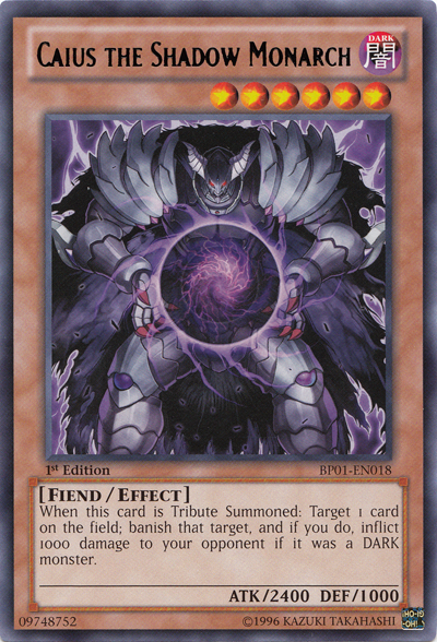 Caius the Shadow Monarch [BP01-EN018] Rare Discount